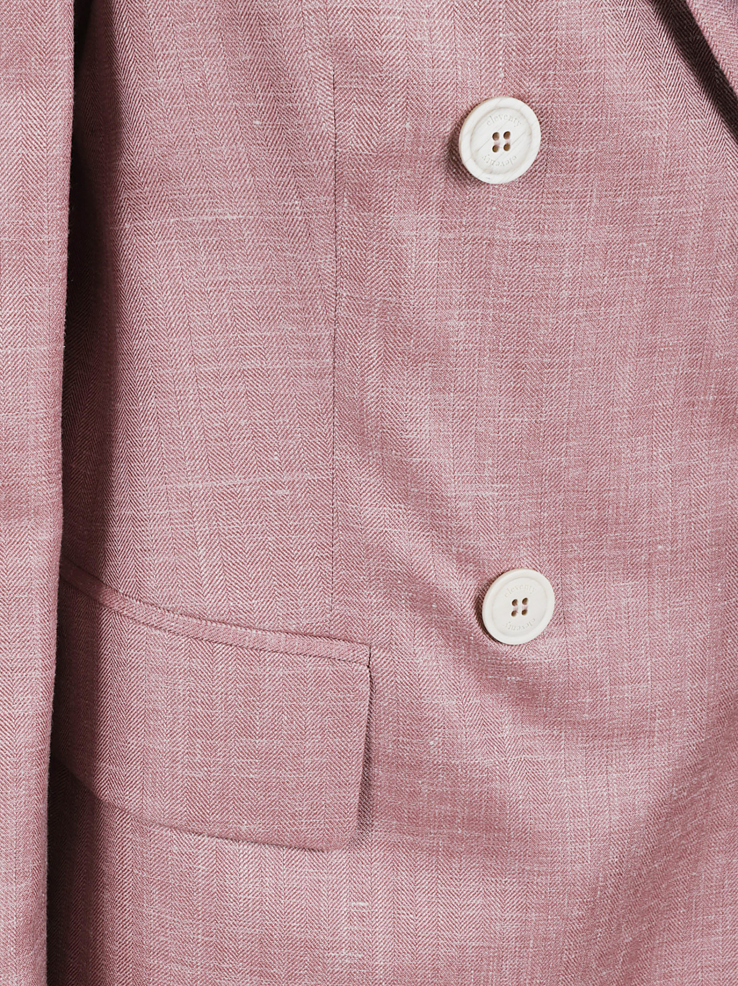 Eleventy Double-breasted Blazer In Light Pink