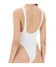 Reina Olga Ruby Stretch Design Sleeveless Swimsuit In White