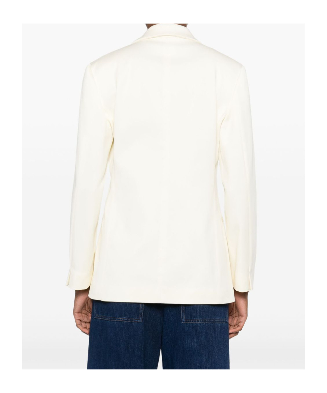 Shop Forte Forte Long Sleeve Blazer In White