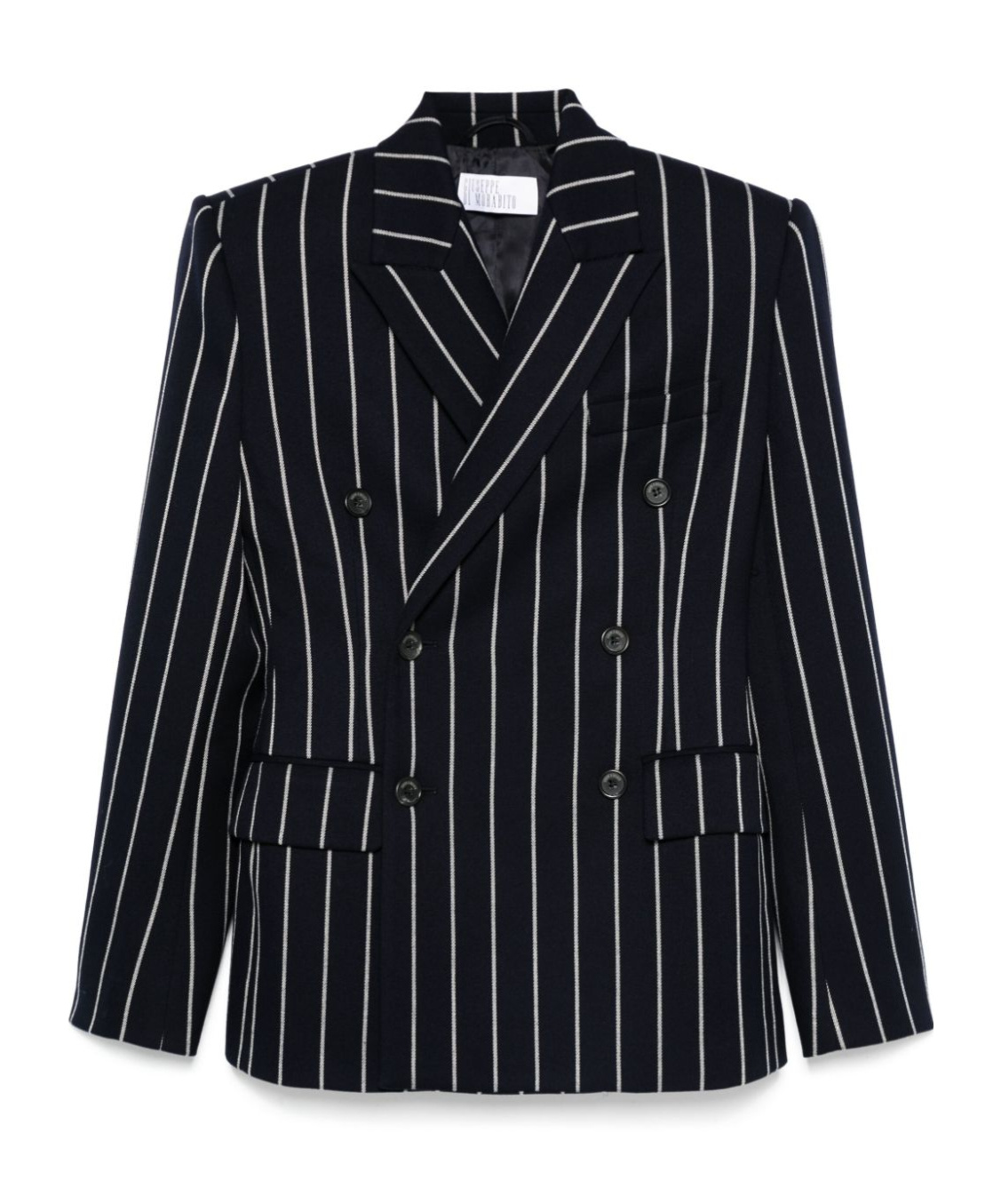 Giuseppe Di Morabito Double-breasted Pinstriped Blazer In Black