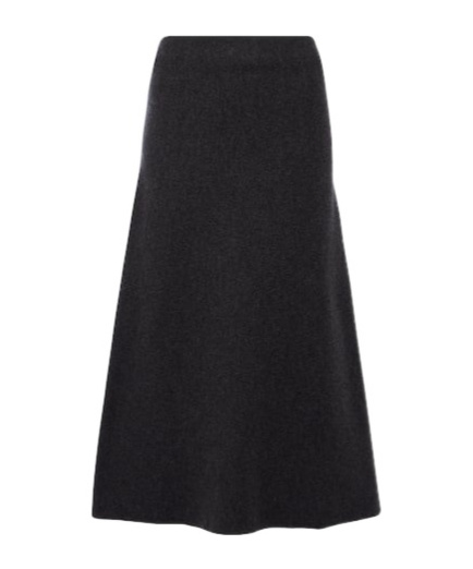 Jil Sander Wool Midi Skirt In Black