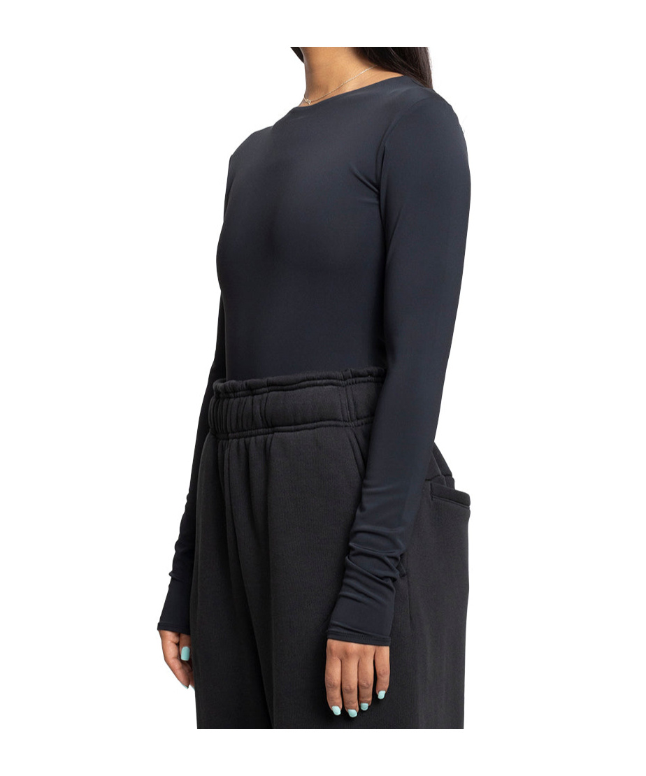 Entire Studios Bodysuit Nylon Spandex Soot In Black