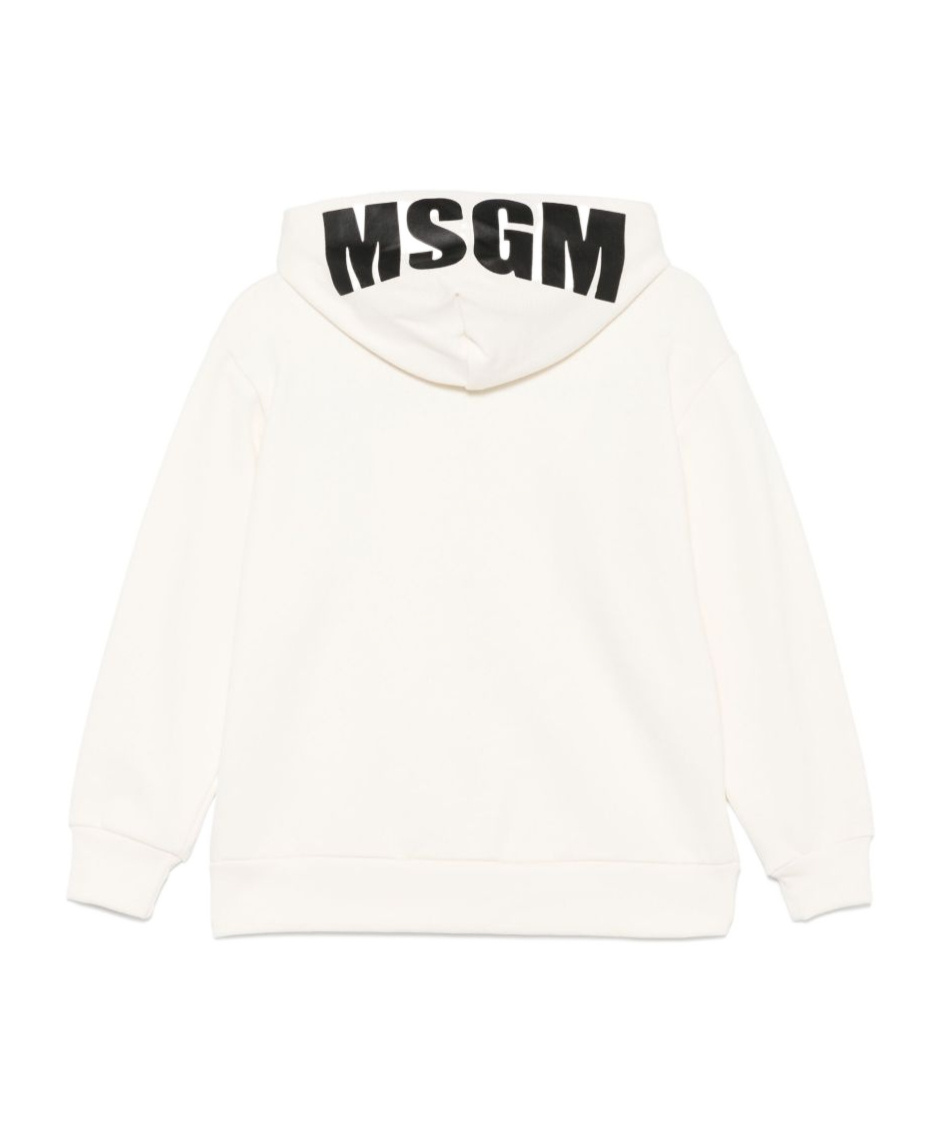 Shop Msgm Zip Sweatshirt In White