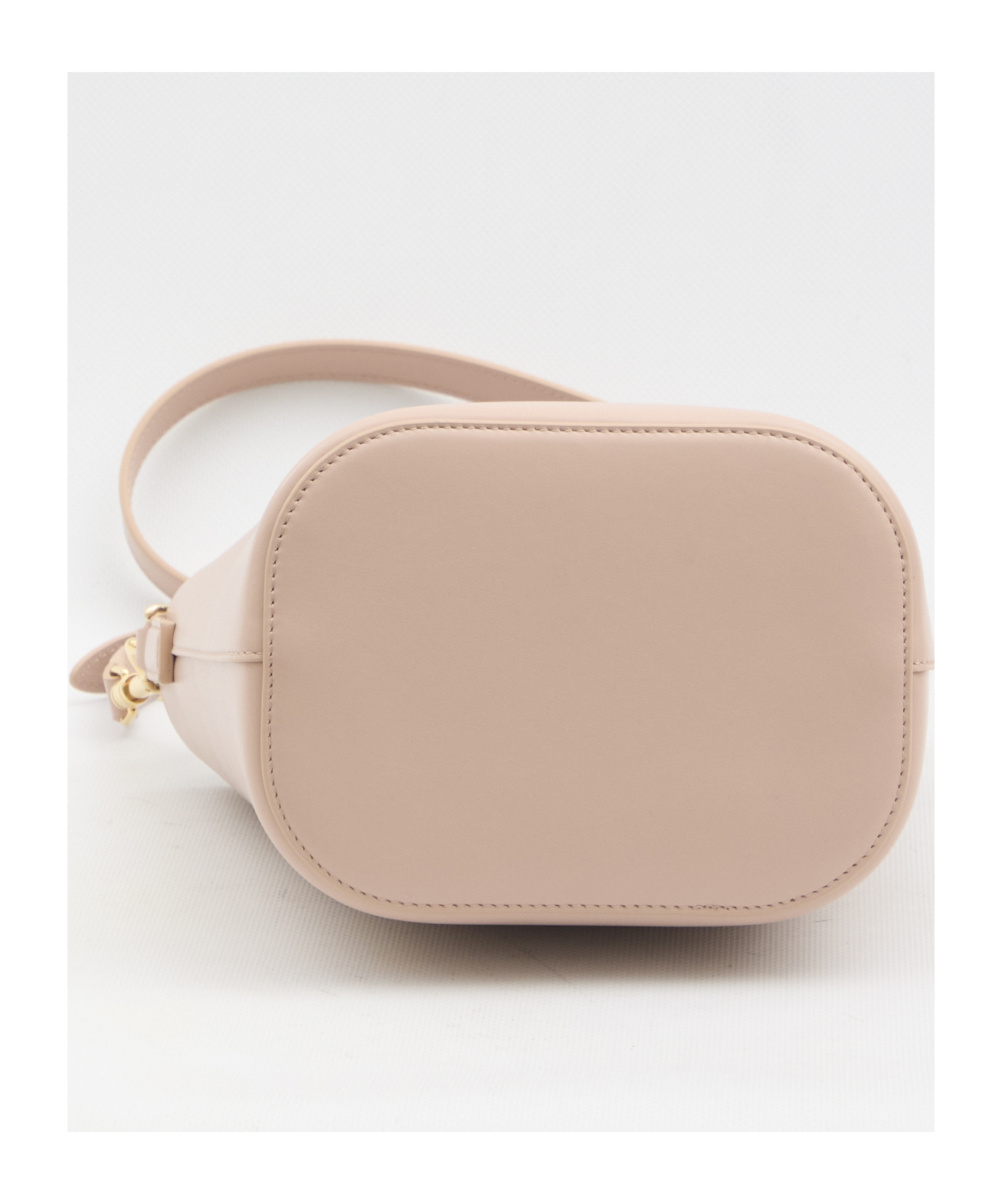 Celine Magnetic Buckle Shoulder Bag In Nude