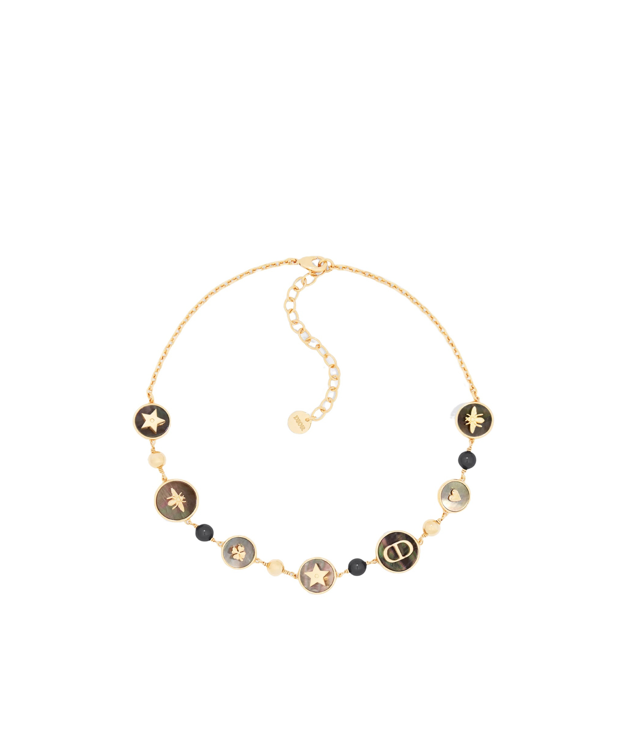 Dior Women D-luck Metal Necklace With Gold Finishes In Gold
