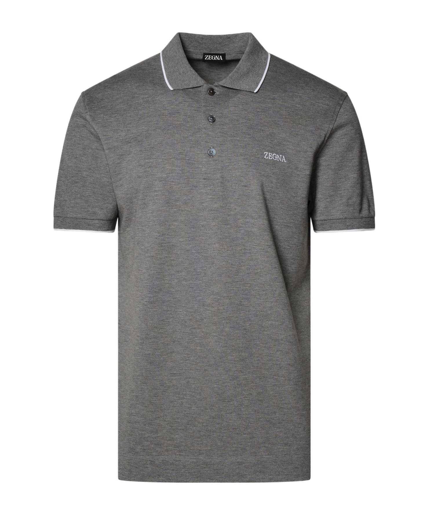 ZEGNA Z ZEGNA LOGO DETAILED POLO SHIRT