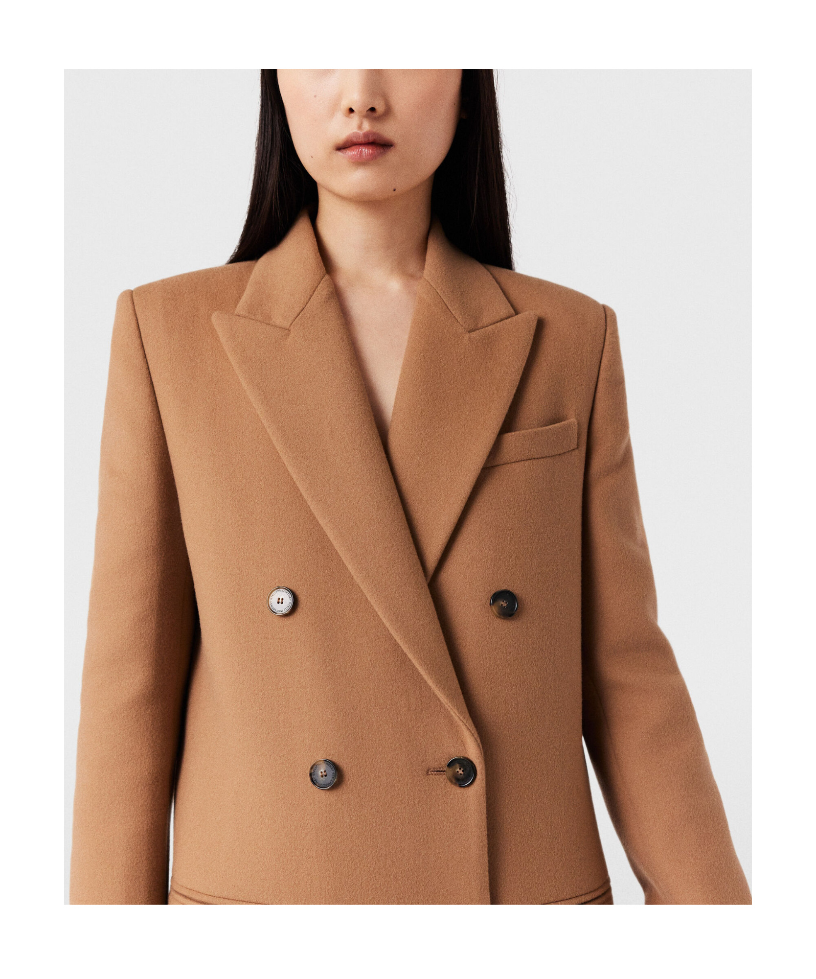 Stella Mccartney Notched-lapel Wool Coat In Brown