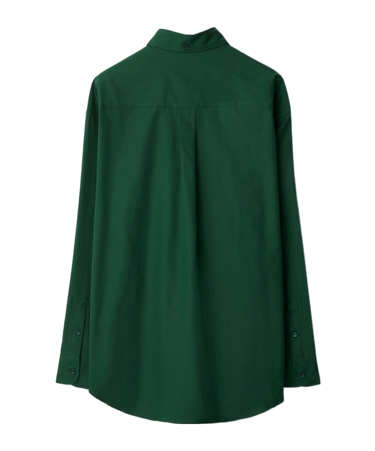 Burberry Equestrian Knight Embroiered Cotton Shirt In Green
