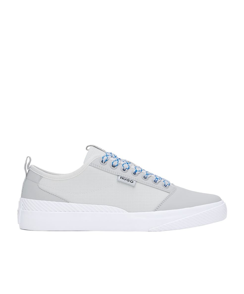 Hugo Boss Off-white Ripstop Sneakers In White