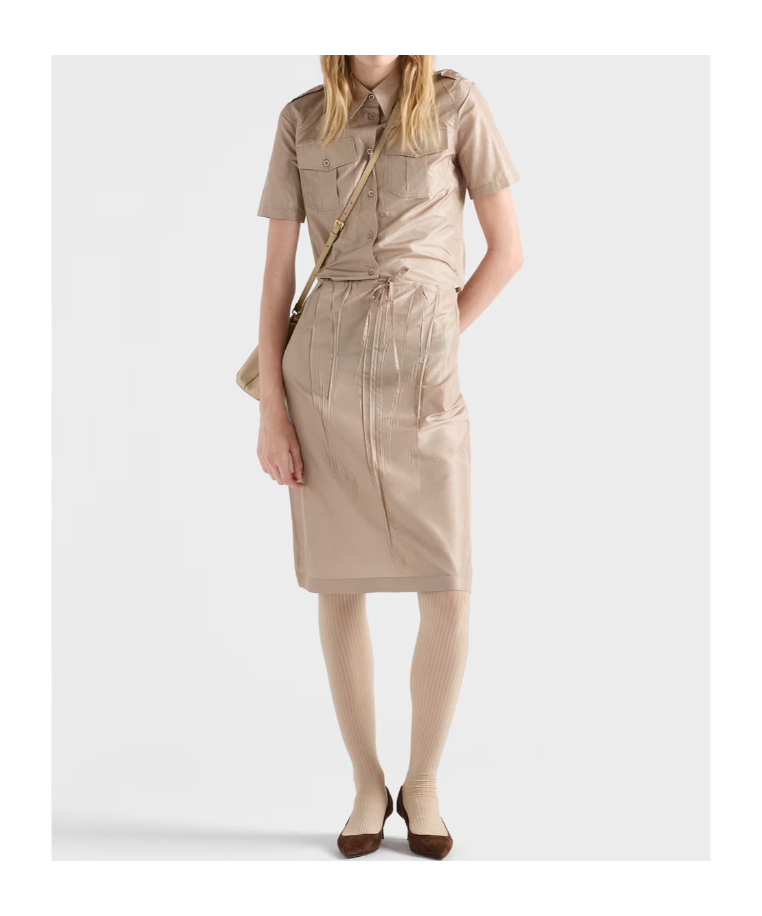 Prada Short-sleeved Taffeta Shirt