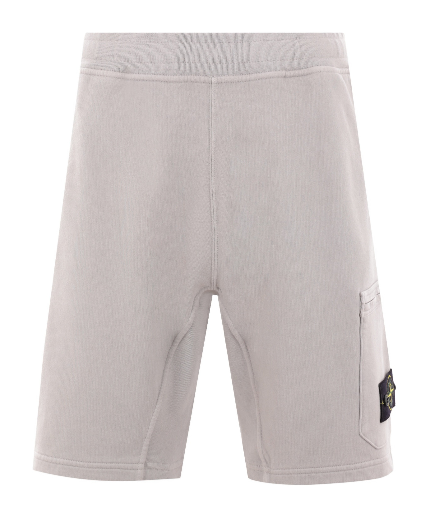 Stone Island Logo Shorts In Gray