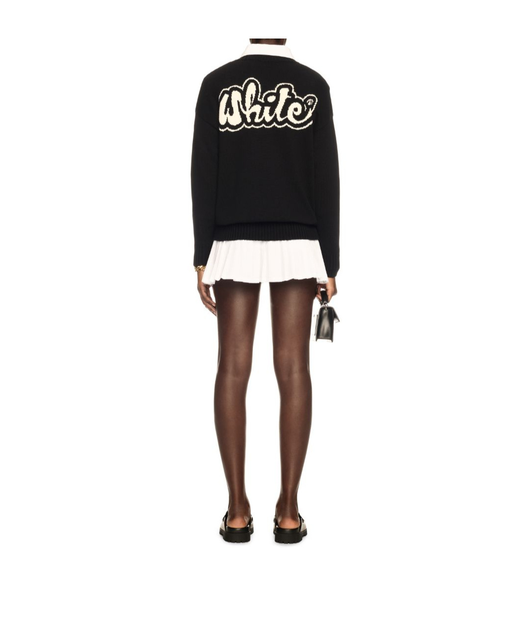 Off-white Hand-drawn Script Sweater In Black
