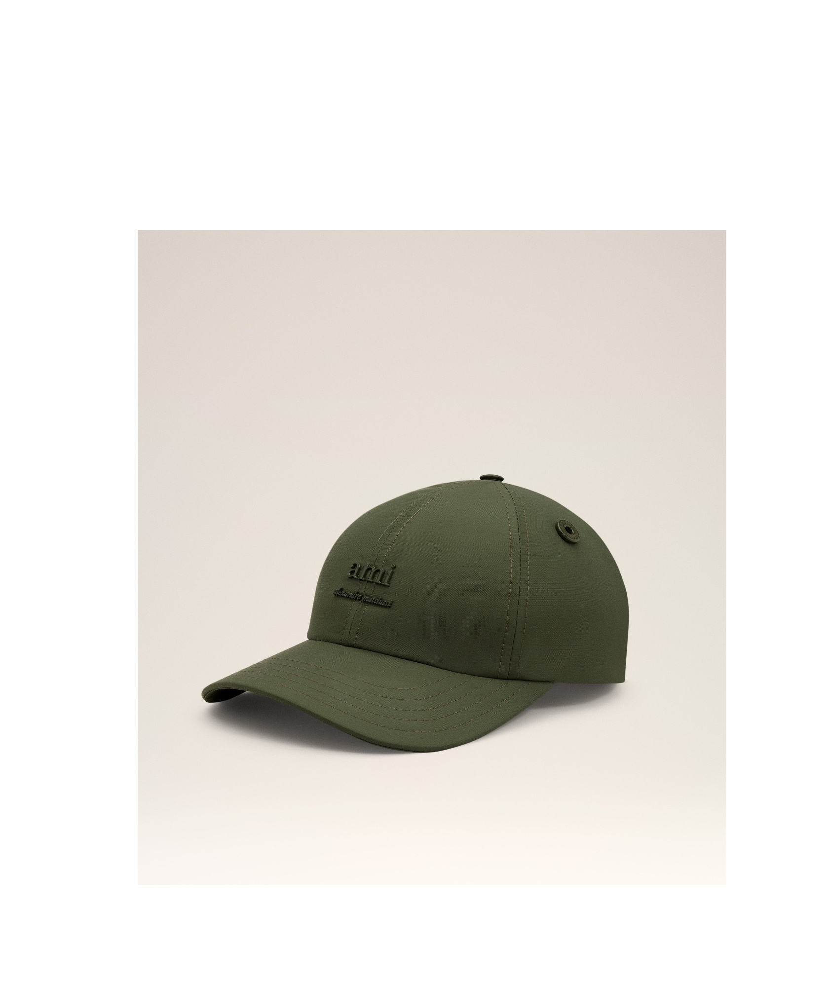 Ami Alexandre Mattiussi Cap In Nylon Canvas With Membrane In Loden