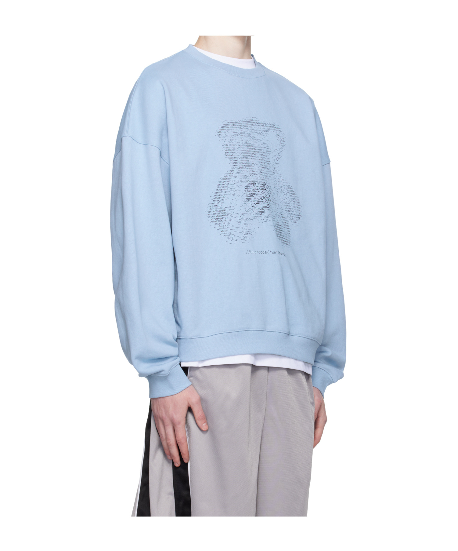 We11 Done Coding Teddy Sweatshirt In Blue