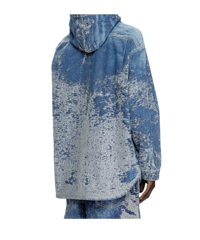 Diesel D-dewny-hood Shirt In Blue