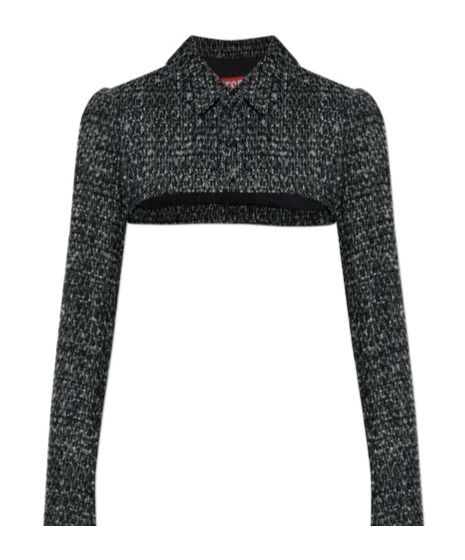 Diesel Cropped Jacket In Gray