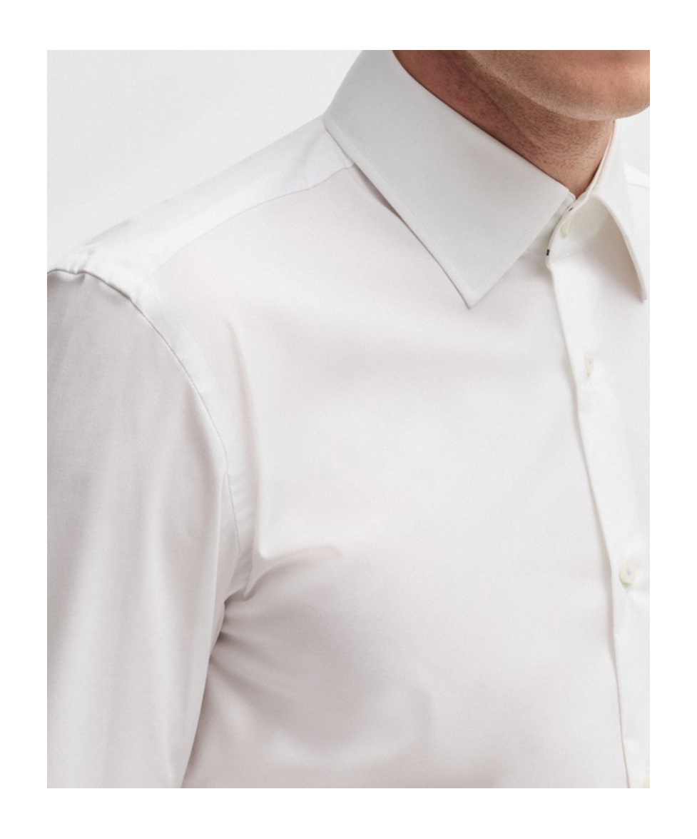 Shop Hugo Boss Poplin Shirt In White