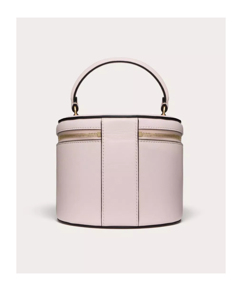 Shop Valentino Mini Vlogo Logo Makeup Bag In Pink