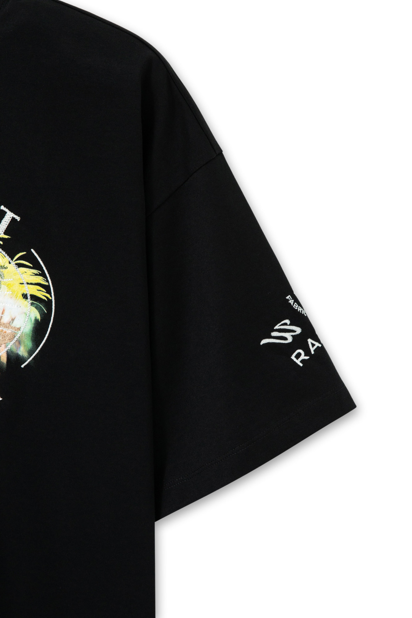 Wooyoungmi Crew Neck Cotton T-shirt With Graphic Print In Black