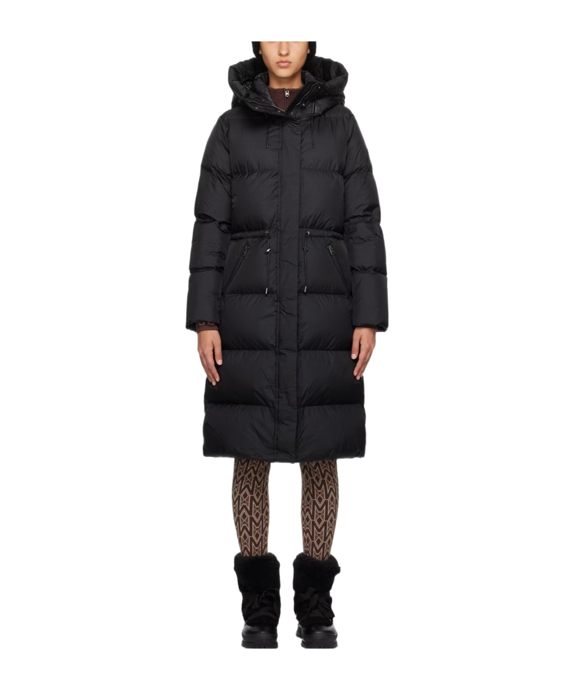 Mackage Padded Down Hooded Jacket In Black