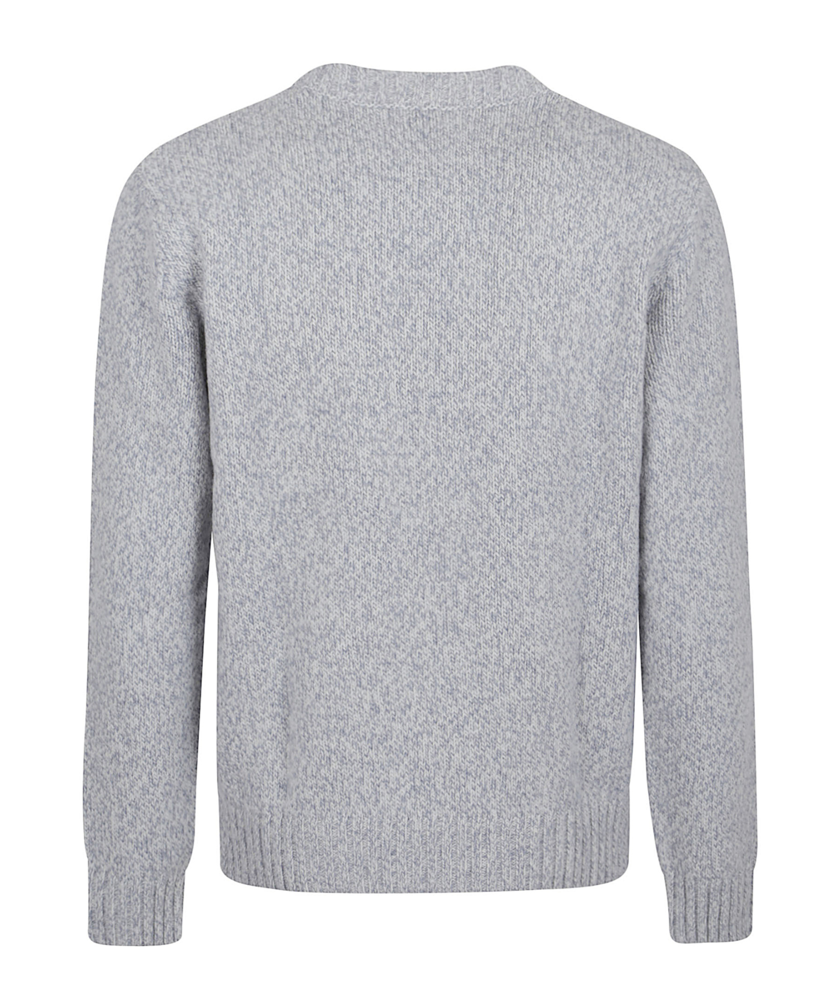 Eleventy Heather Gray Crewneck Sweater With Ribbed Trim In Gray