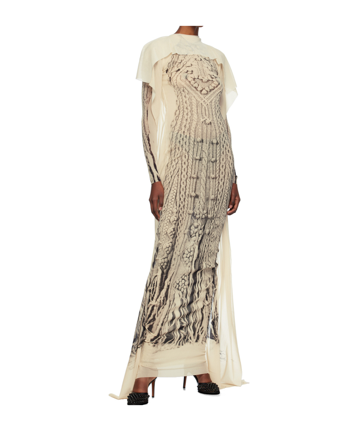 Jean Paul Gaultier Graphic Print Dress In Multi