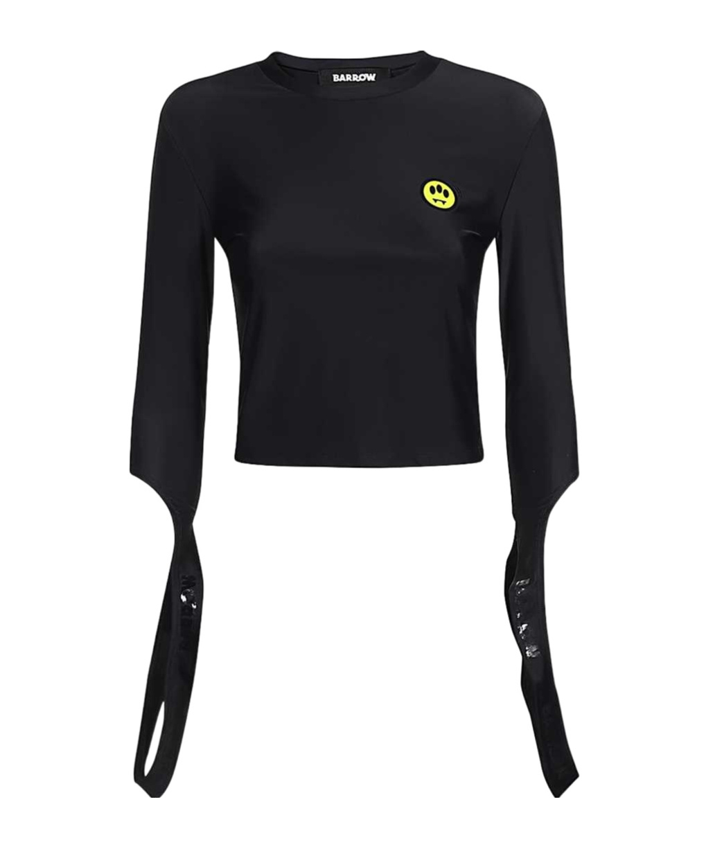 Barrow Technical Fabric Crop Top In Black