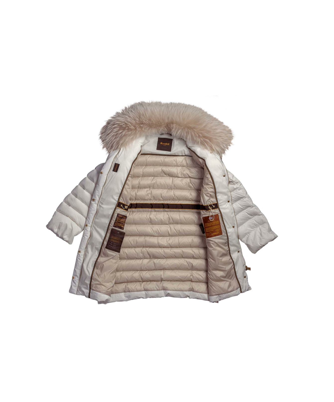 Moorer Long Cotton Clothes In Gray