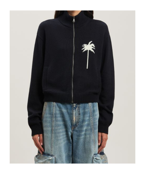 Shop Palm Angels Long-sleeved Sweater In Black