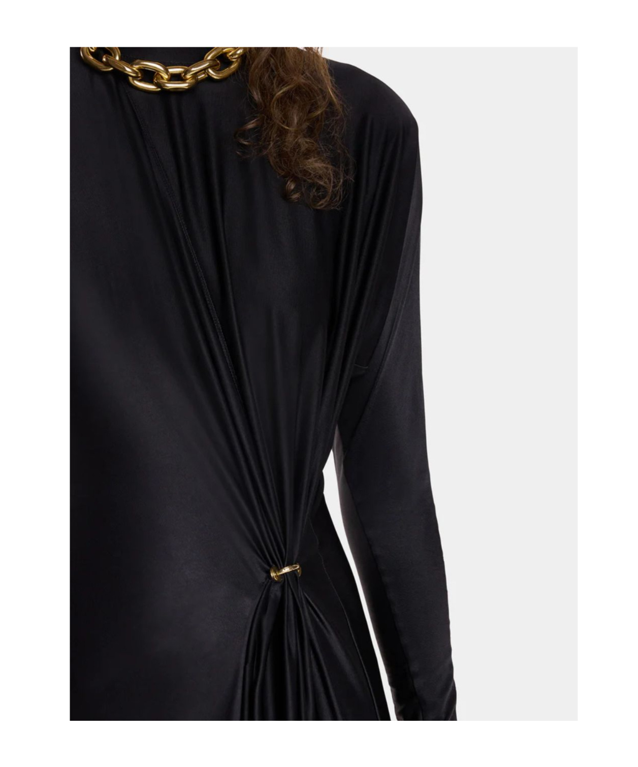 RABANNE GATHERED-DETAIL DRESS