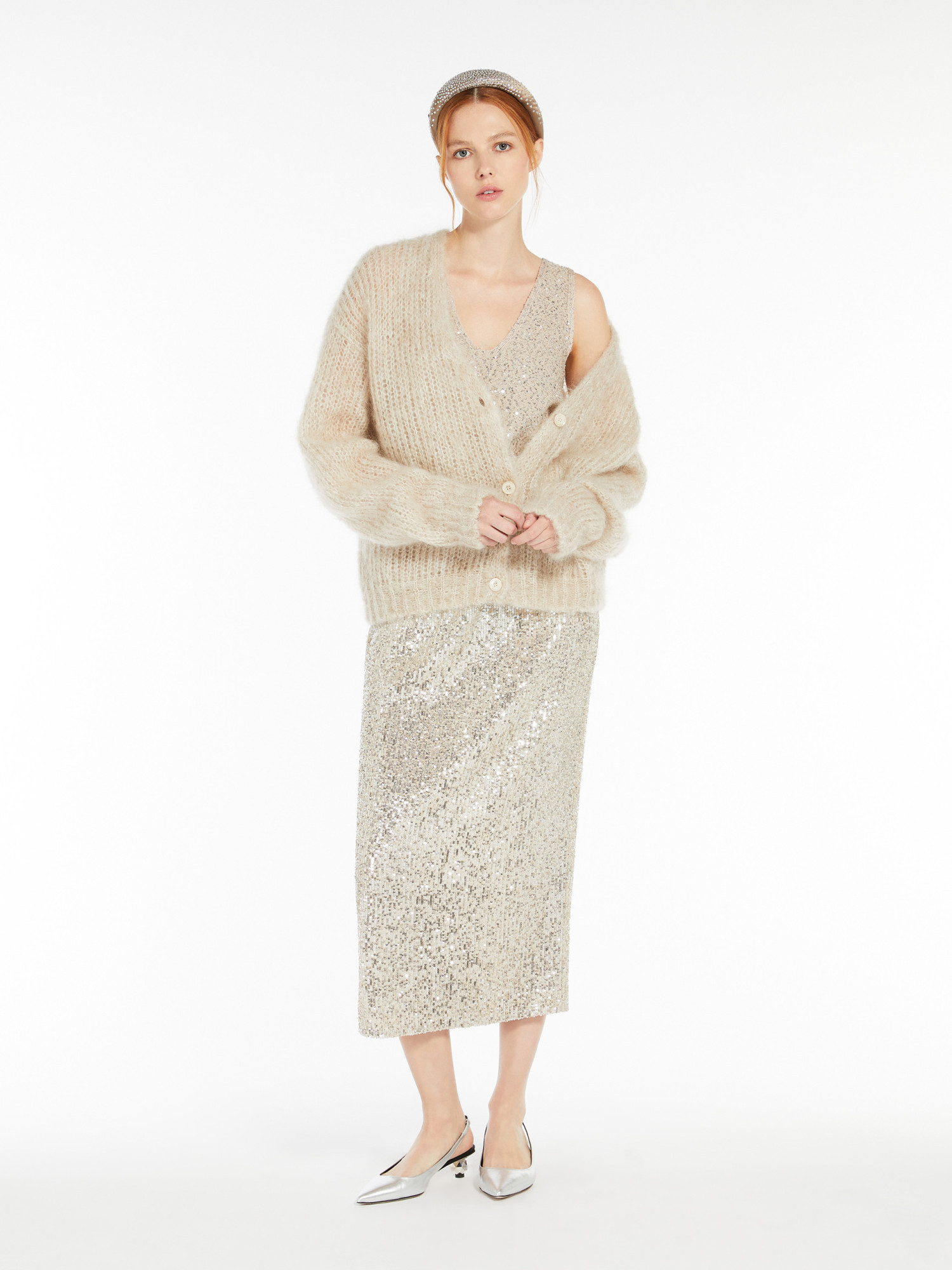 Weekend Max Mara Sand Polyester Blend Joggers In Nude