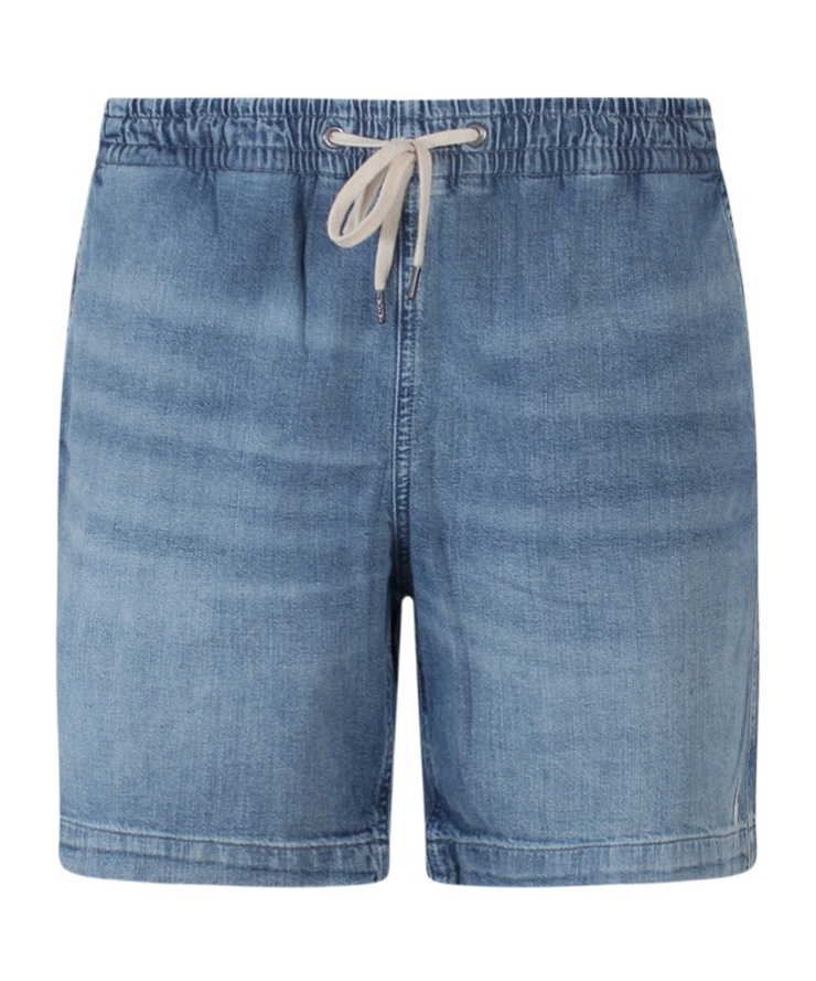 Polo Ralph Lauren Drawstring Denim Shorts In Nude