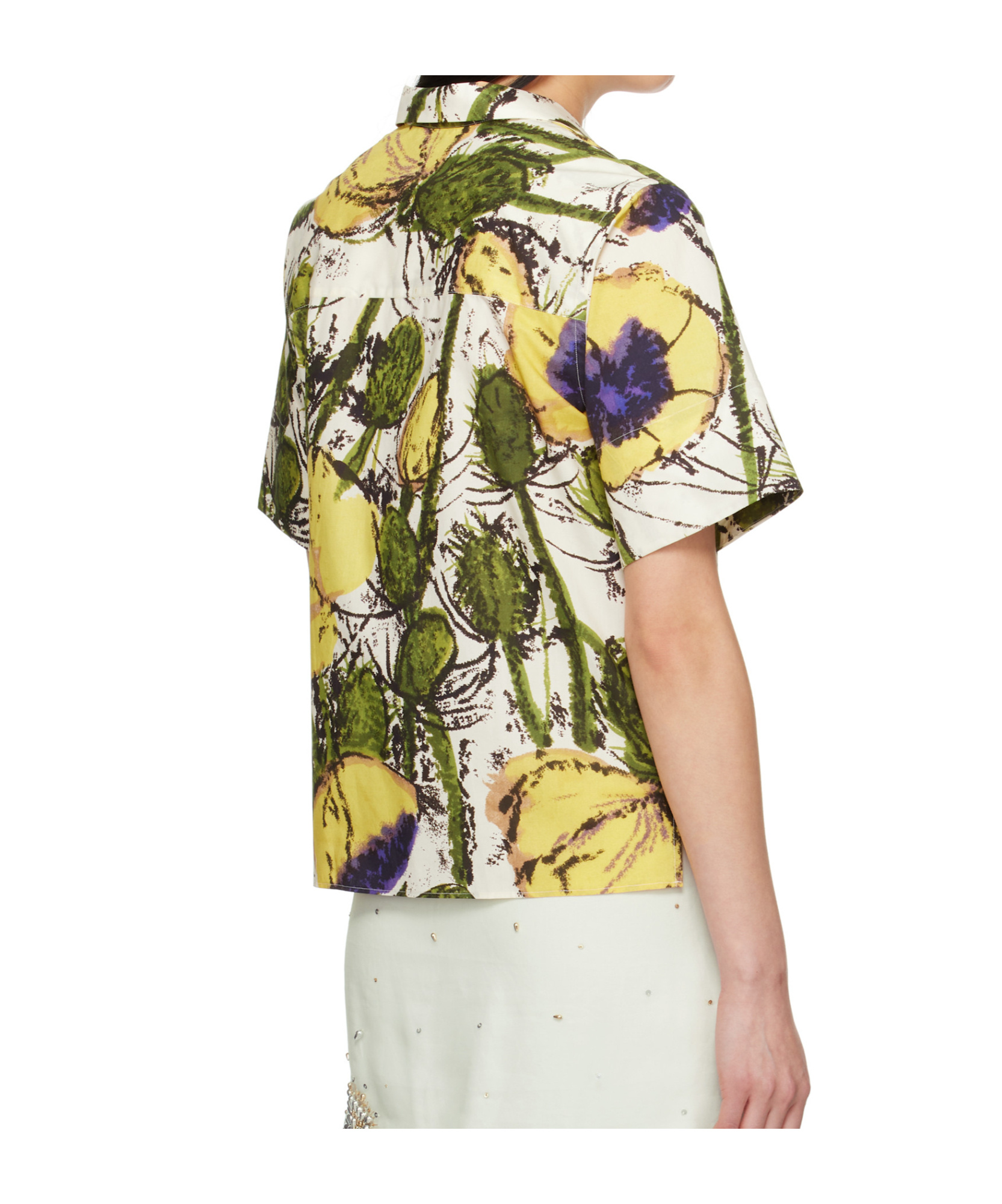 Wales Bonner Althea Floral Print Shirt In Multicolor