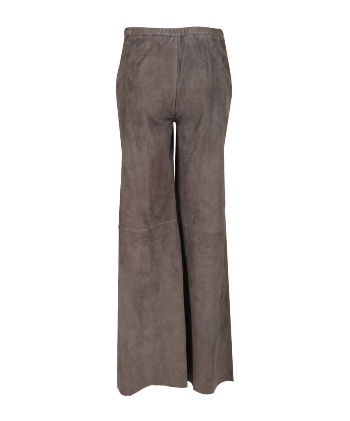 Forte Forte High-waisted Wide-leg Leather Trousers In Gray