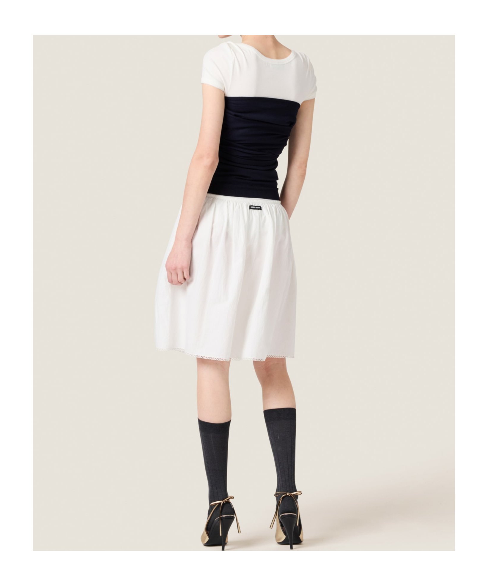 Miu Miu Blue Boat Neck Sweater In Wool In Blue