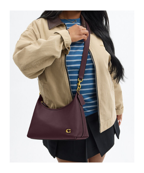 Coach Juliet Leather Shoulder Bag In Purple