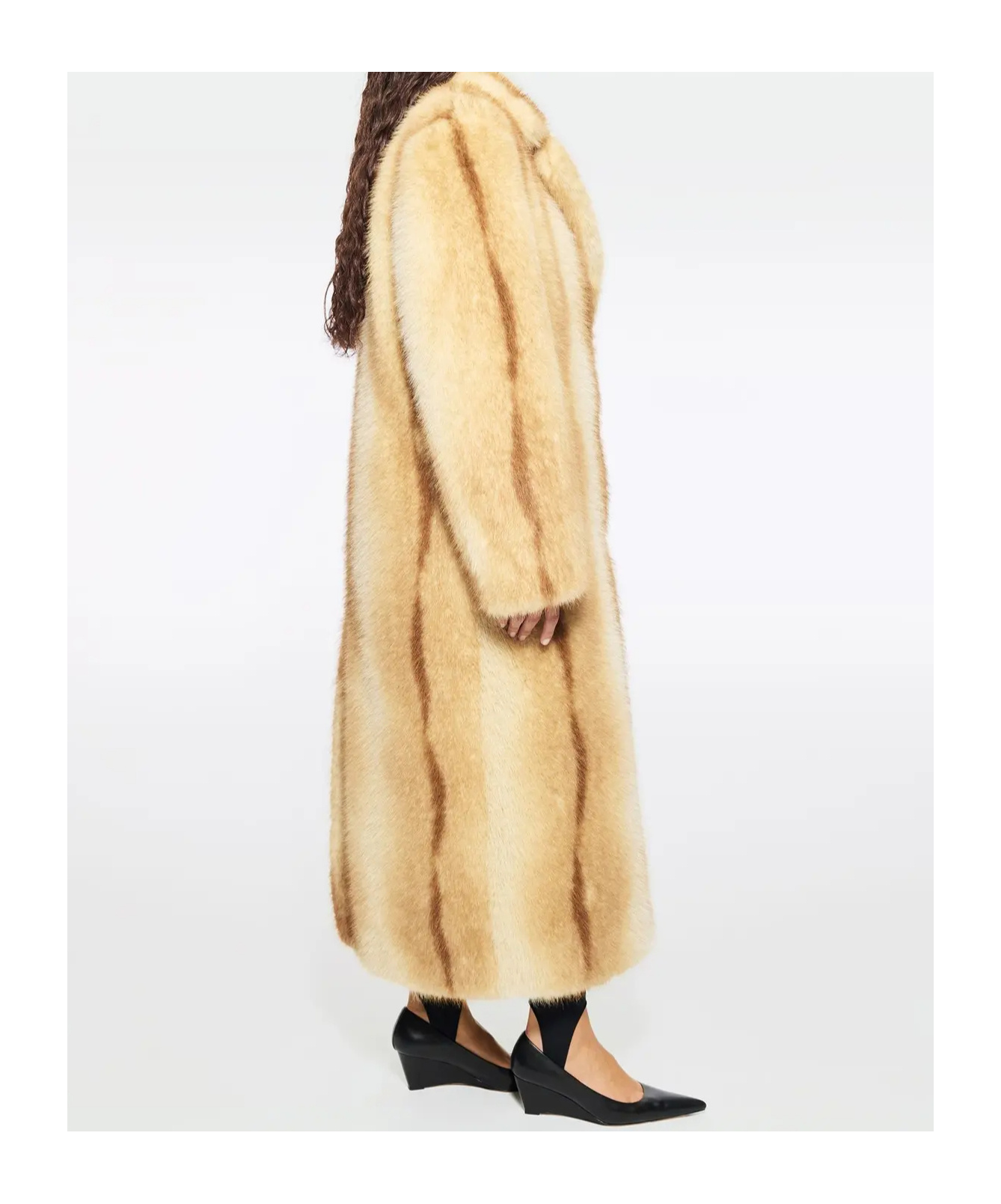 Stand Studio Nora Gradient Effect Buttoned Coat In Brown