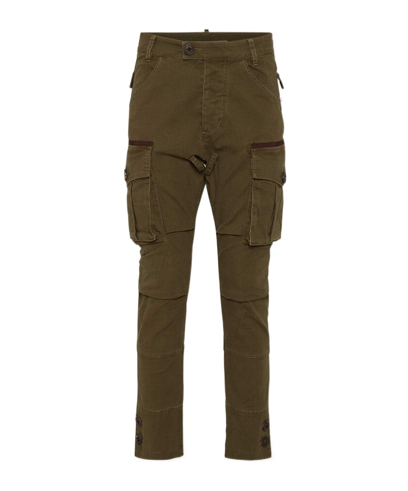 Dsquared2 Belt-loop Casual Pants In Green