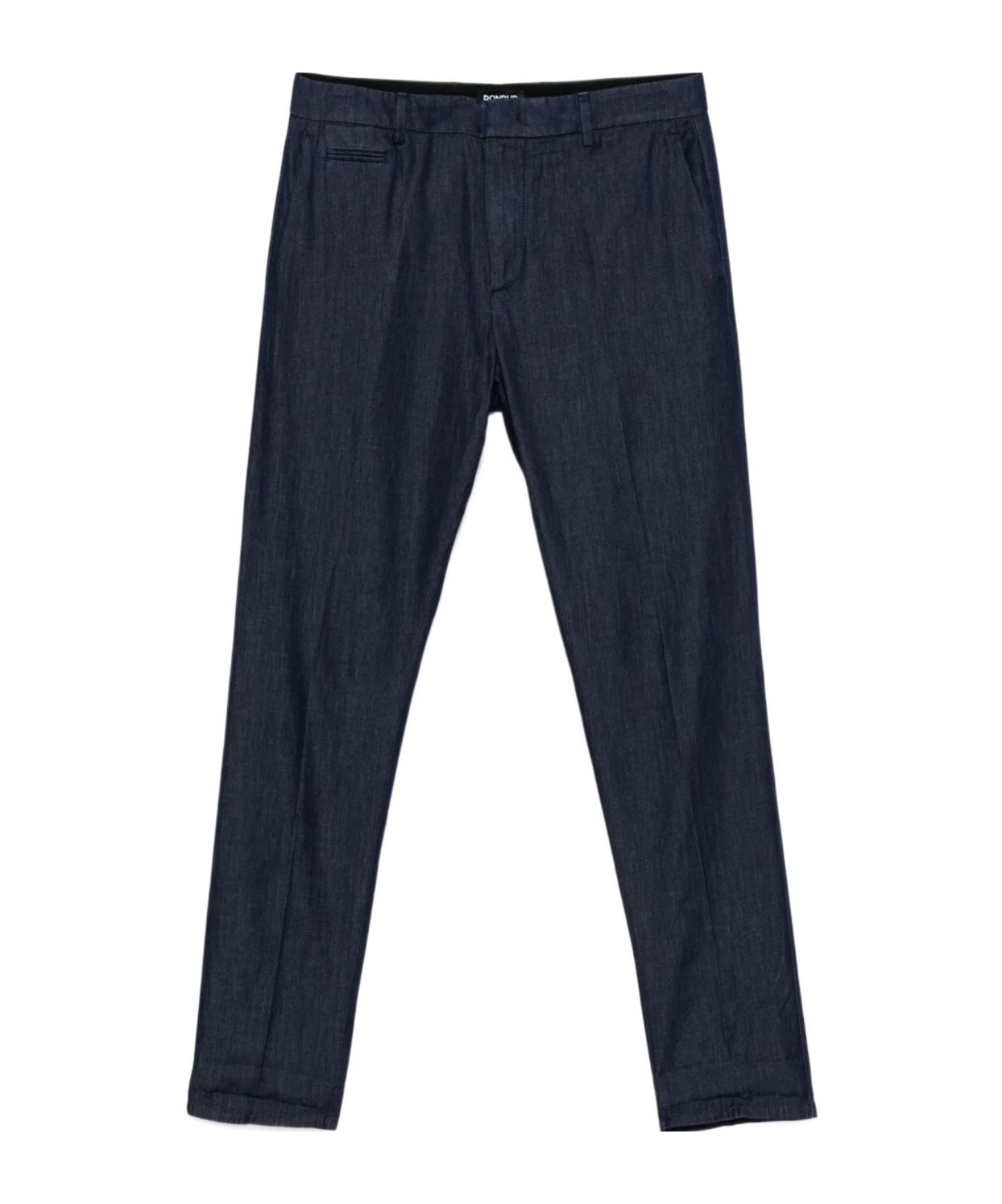 Dondup Joe Belted Turn-up Hem Trousers In Black