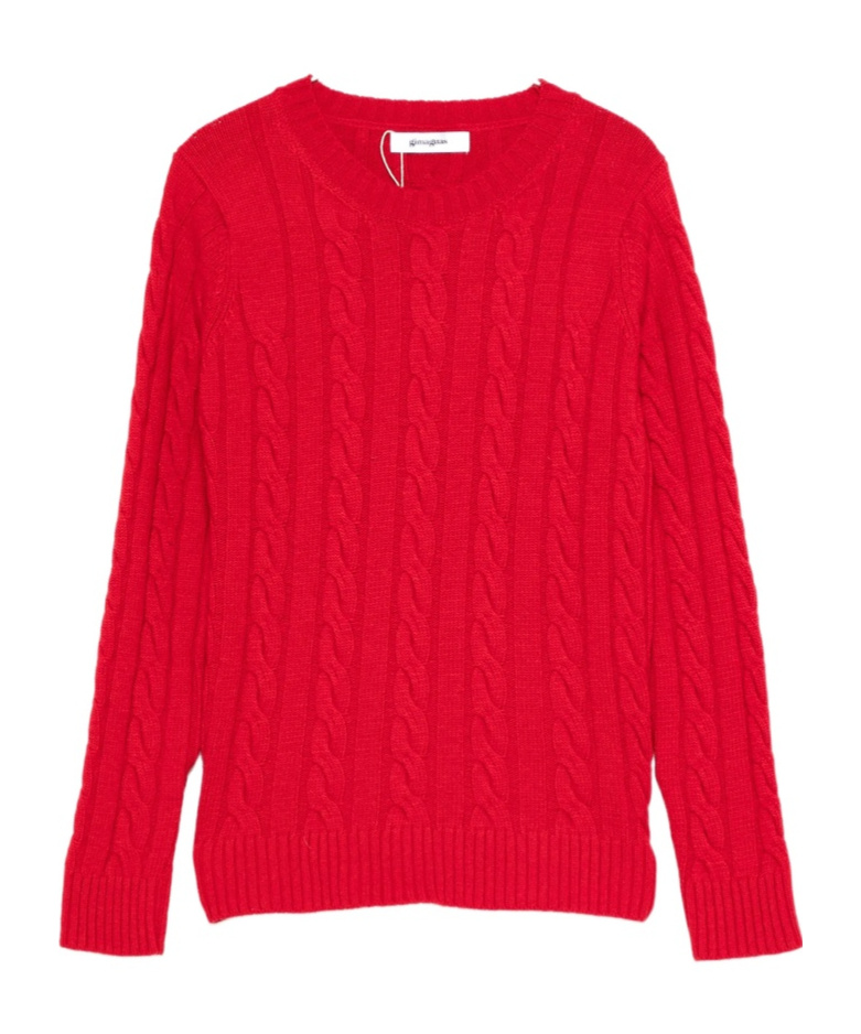 Gimaguas Braid Cable-knit Sweater In Red