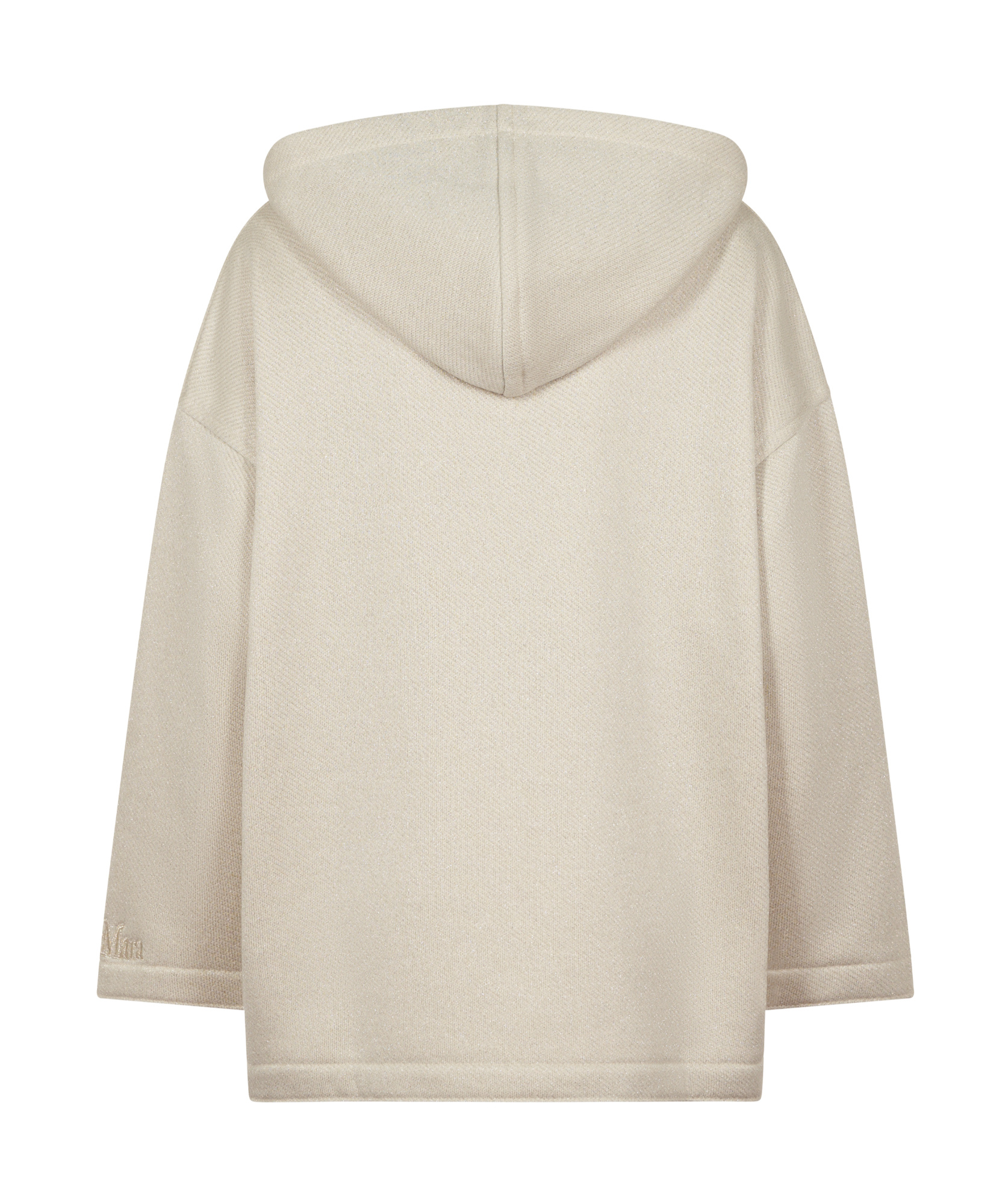 Max Mara Long-sleeved Hooded Hoodie In Nude