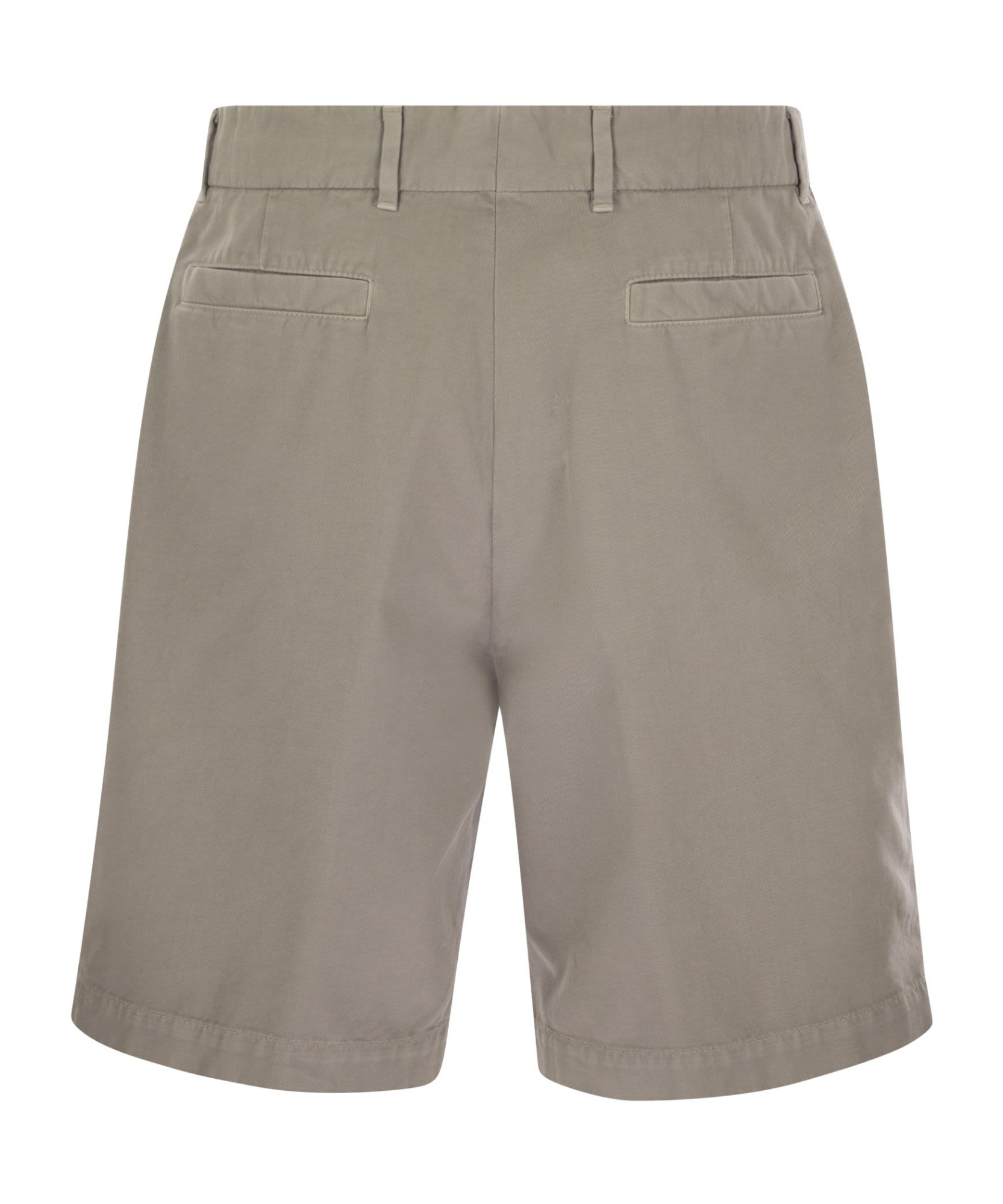 Brunello Cucinelli Gabardine Bermuda Shorts In Nude