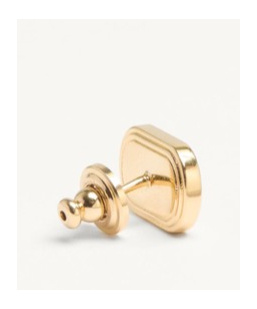 Valentino Ovalette Vlogo Enamelled Stud Earrings In Yellow
