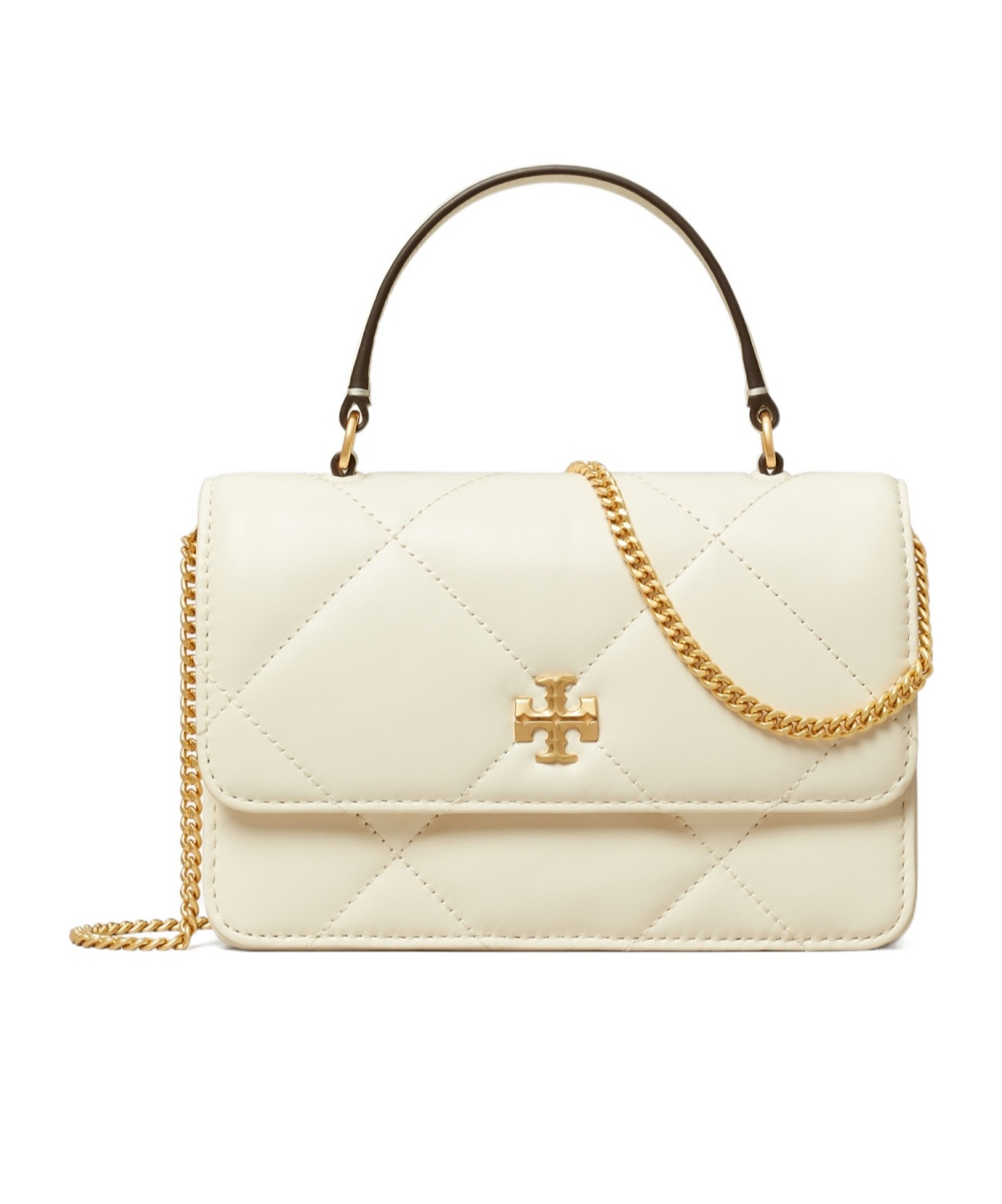 Tory Burch Mini Kira Diamond Quilt Top-handle Chain Wallet