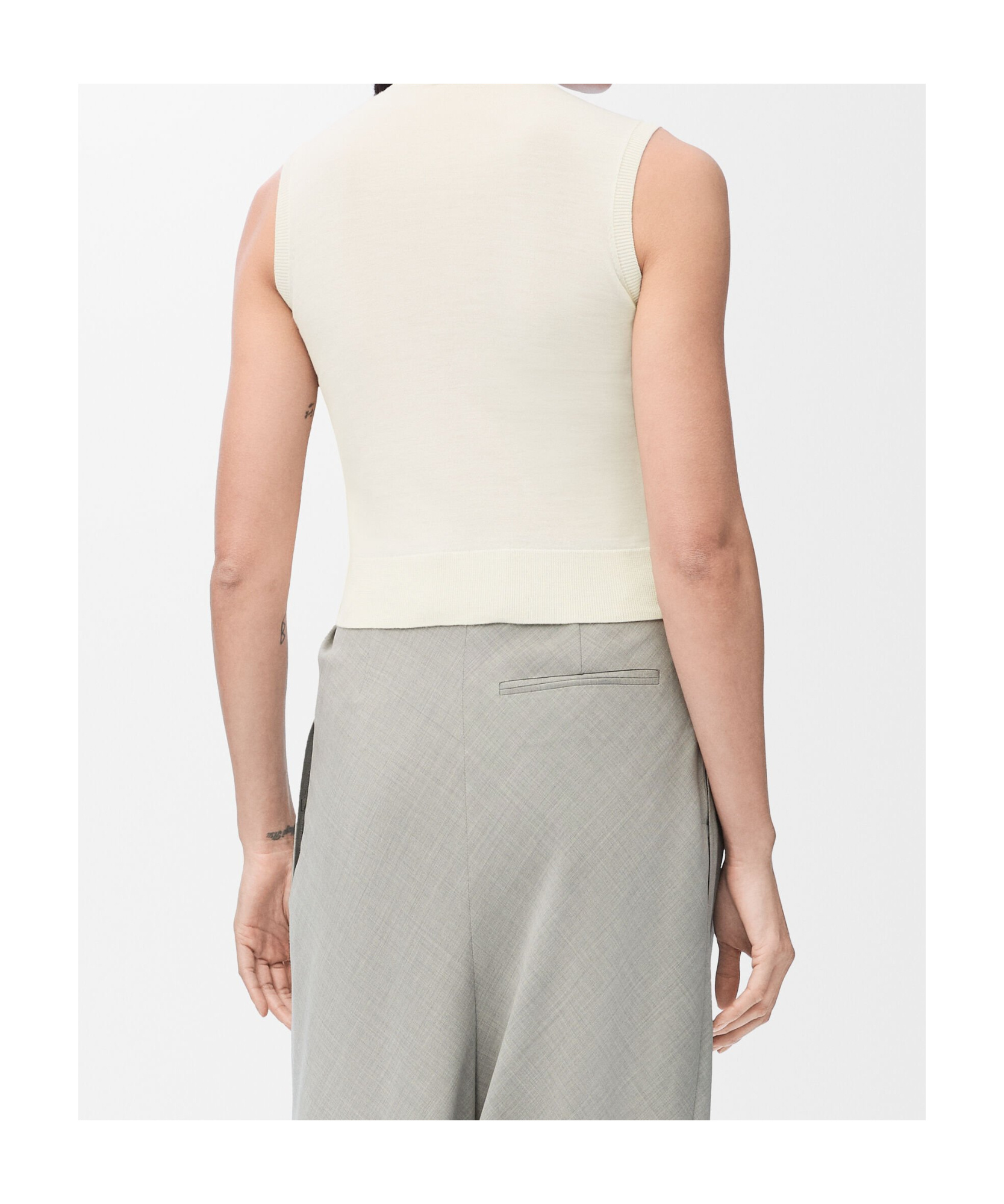 Loewe Sleeveless Trapeze Sweater In White