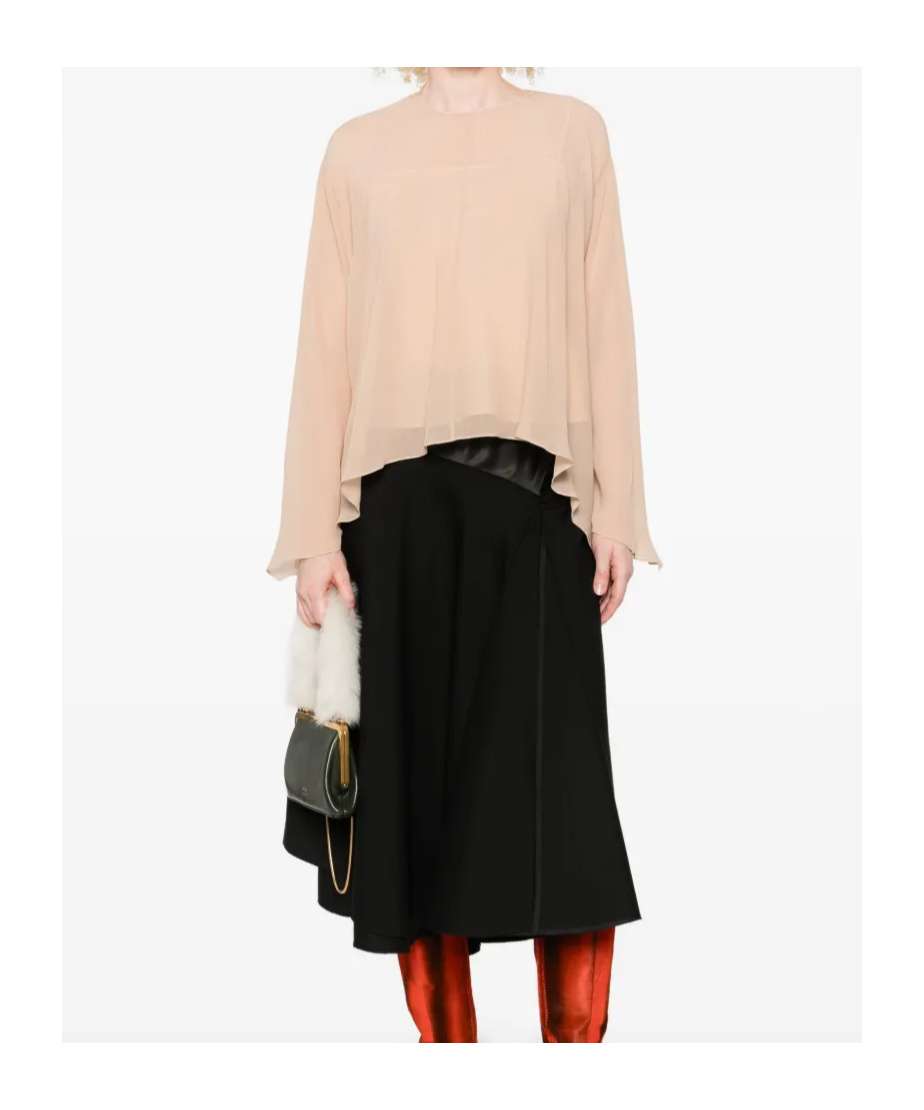 Marni Asymmetric-draped Blouse In Neutral