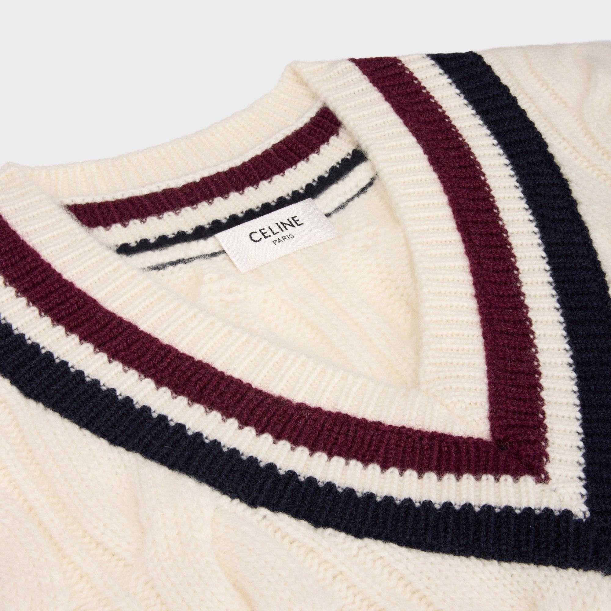 Celine Sleeveless Sweater Vest In White
