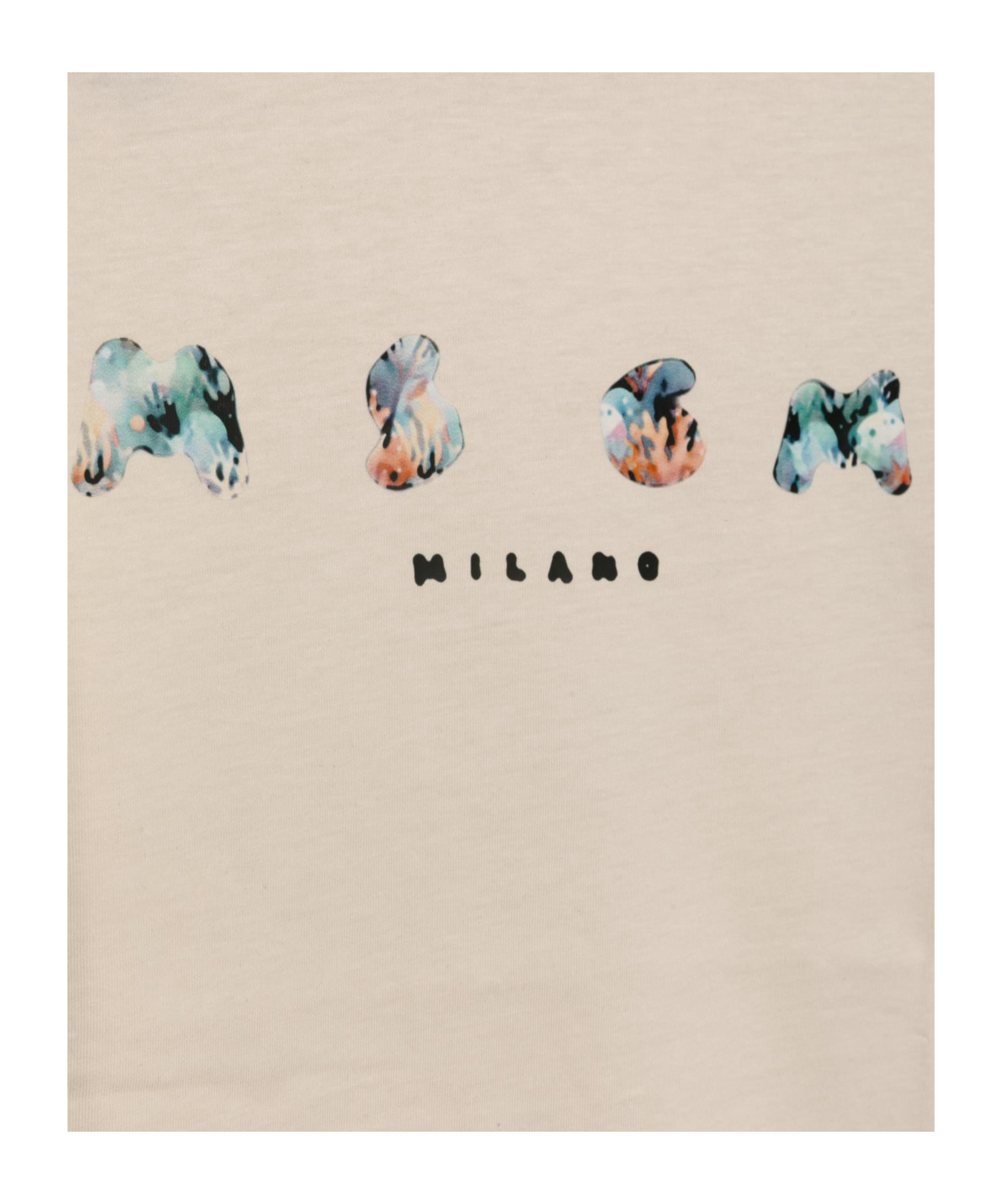 Shop Msgm Logo-print T-shirt In Nude
