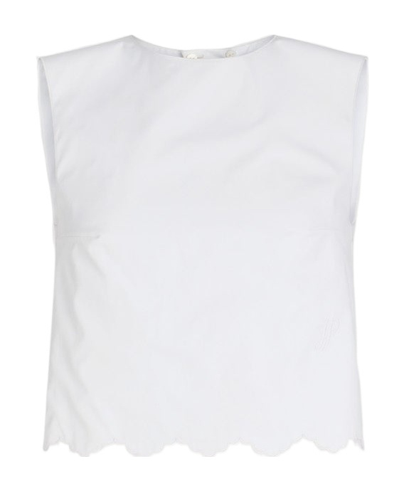 Shop Patou Poplin Crop Top In White