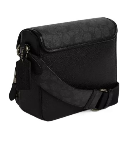 Coach Sullivan's Signature Canvas Clamshell Crossbody Bag In Black